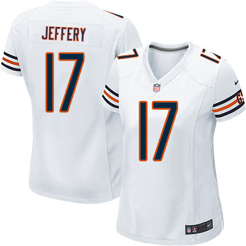 Women's Elite Alshon Jeffery Nike Jersey White Road - #17 NFL Chicago Bears